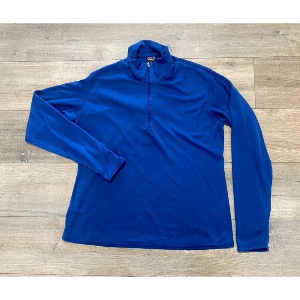 Patagonia Capilene 1/4 Zip Men's Medium Base Layer Jacket Blue Vintage USA MADE